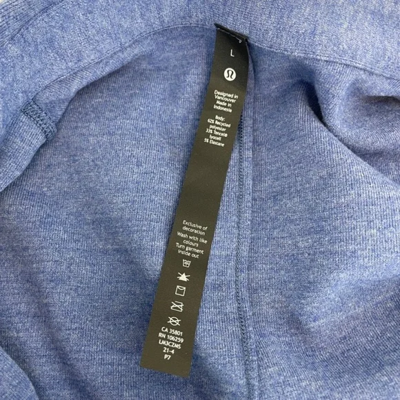 Lululemon Overshirt Collared Snap Long Sleeve Blue Men’s Size Large - Picture 10 of 15